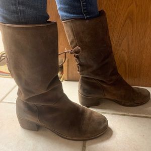 Women’s UGG Leather Dark Brown Boots